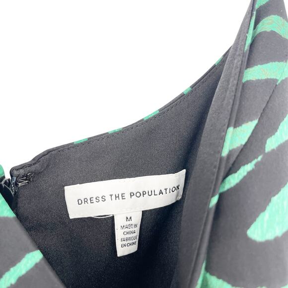 Dress The Population Briella Zebra Printed Mini Dress Size Medium - Picture 5 of 6